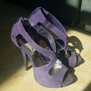 Steve Madden Gaspy Purple Suede Stilleto
